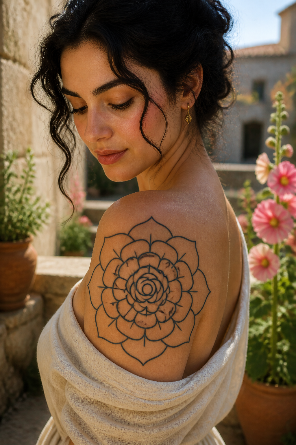 Roses trémières d’Athènes